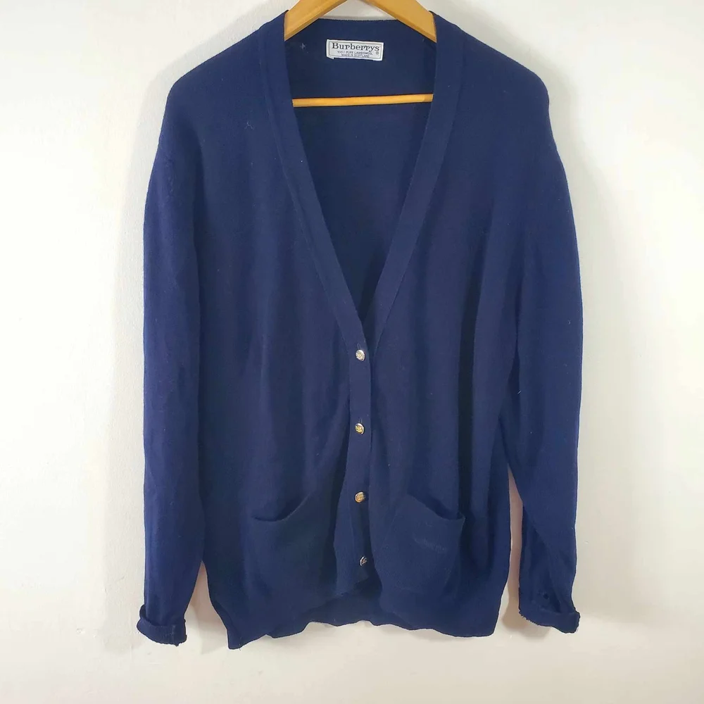 Burberry | Sweaters | Vintage Burberry Navy Blue Cardigan